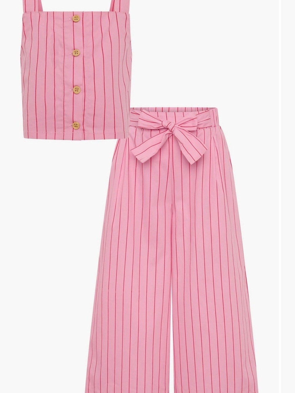 Tiny Tribe Pink Striped Tank Top & Bottoms